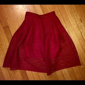 Red Lace tulip skirt