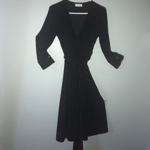 Calvin Klein little black wrap dress.