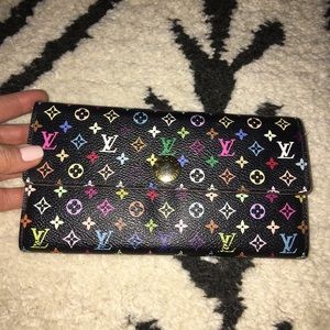 Authentic lv multicolor wallet