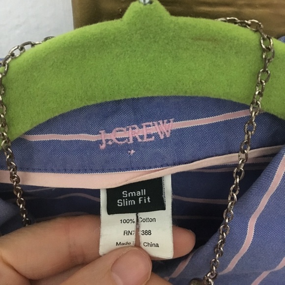 J Crew slim fit pink and blue long sleeve shirt sm - Picture 2 of 4