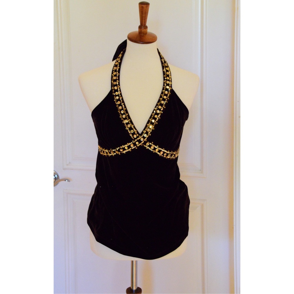 Brown Velvet halter