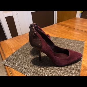 Jessica Simpson suede and leather stiletto heels