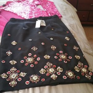 holiday black skirt