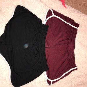 Mossimo Supply Co. Maroon and Black shorts