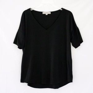 LOFT Black V-Neck Top