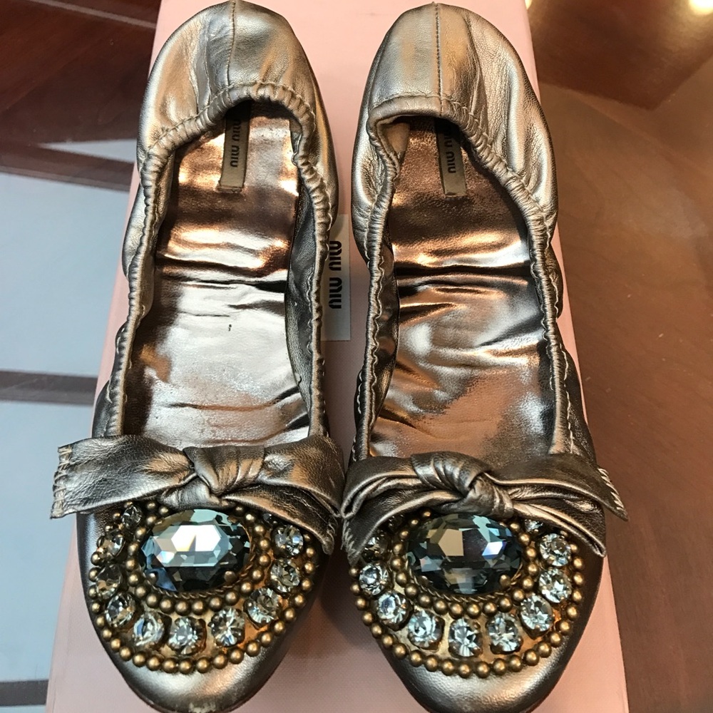 Miu miu ballet shoes Sz 37