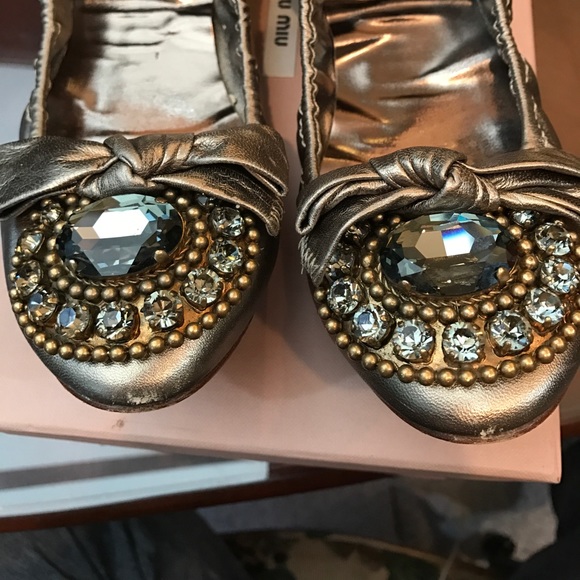 Miu miu ballet shoes Sz 37 - Picture 4 of 5