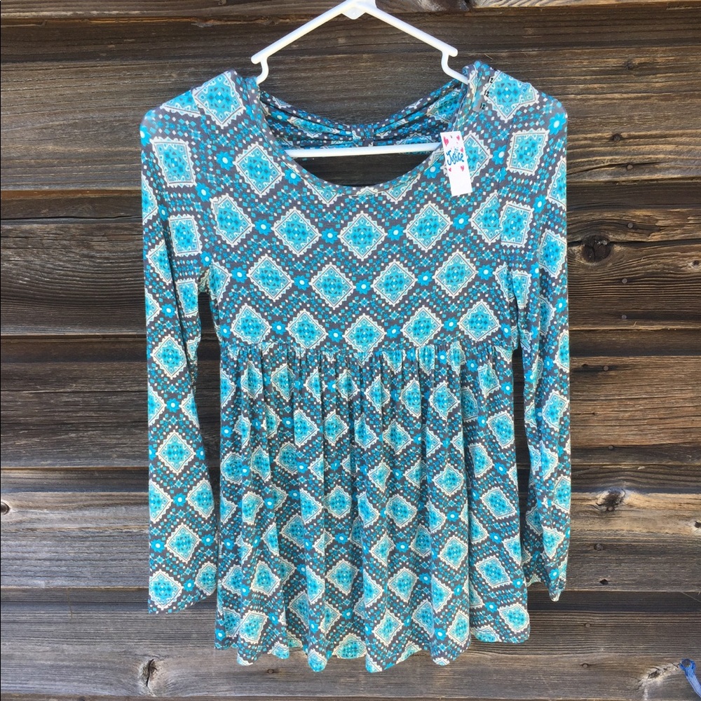 NWT Justice girls Boho Top Shirt Blouse 12