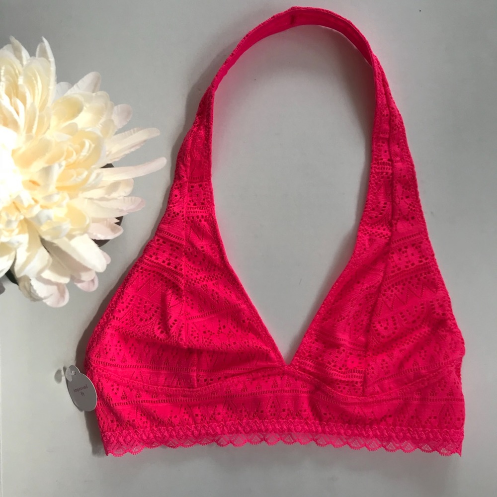 NWT-Pink Lace Halter Xhilaration bralette