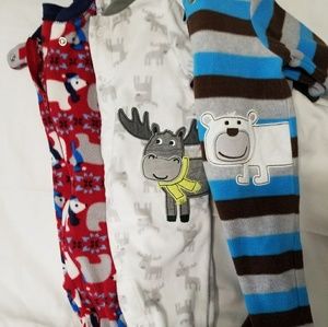 INFANT BOYS WINTER  PJS 3 PAIR