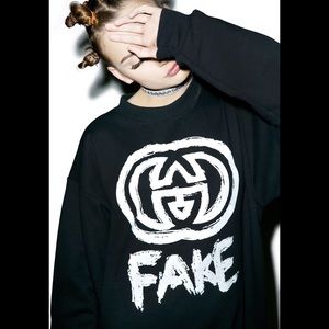 Dollskill "Fake GG" crew neck sweatshirt