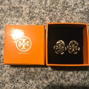 Tory Burch Enameled Logo Earrings