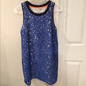 Blue lace Gianni Bini shift dress