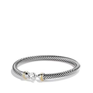 Cable Classic Buckle Bracelet with 18k Gold, 5mm