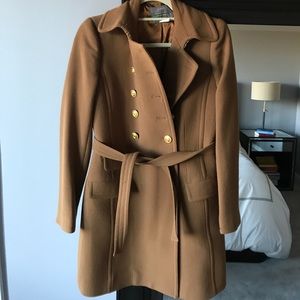 J. Crew Camel ‘Double Cloth’ Pea Coat sz 2