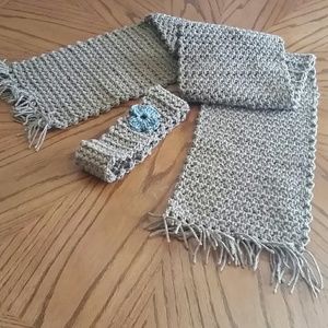 Hand made scarf and head band set