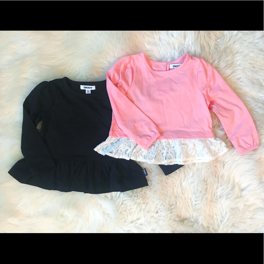 Set of 2 DKNY Girls Ruffle Tops