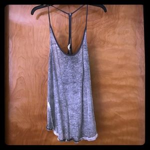 Free people grey loose tank size Small