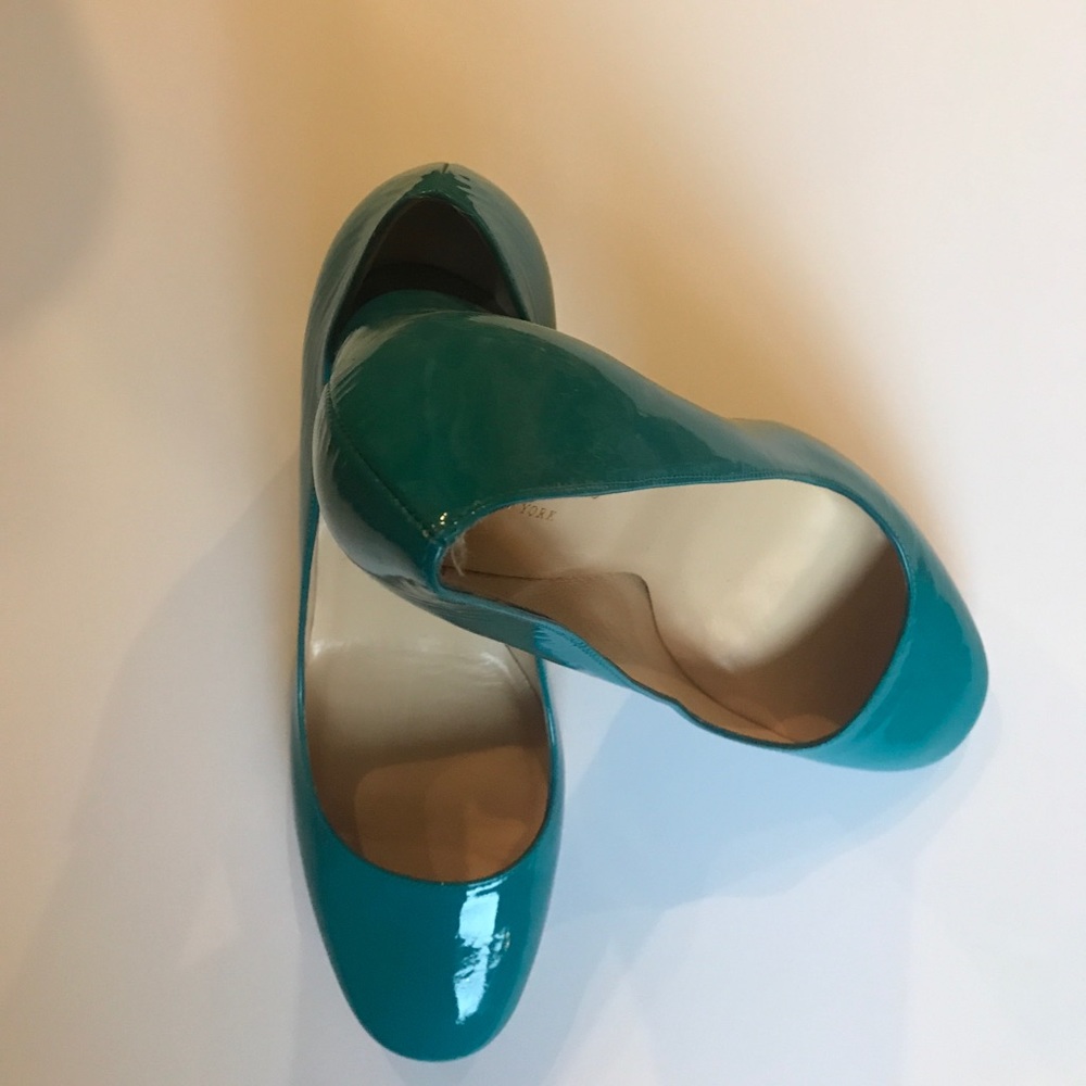 Kate Spade teal block heel.  Never Worn!