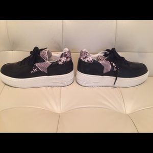 ASN LEATHER SNAKESKIN SNEAKERS SHOES
