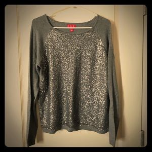 Super cute great/silver sweater