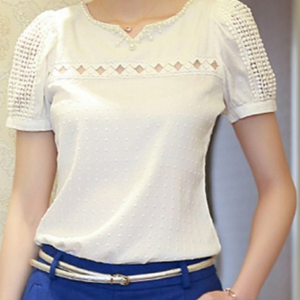 Pearl Top lace sleeves