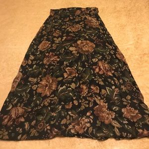 Vintage petite floral maxi skirt