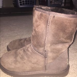 New! Short chocolate brown uggs size 6!