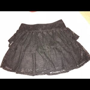 Black lace skirt