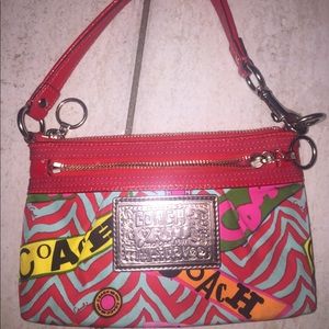 Authentic coach poppy wristlet/purse