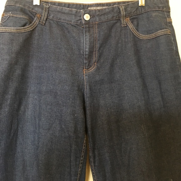 Boyfriend Cropped Jeans Dark Blue Pleated Wide Leg - Picture 4 of 6