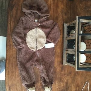 Fleece reindeer 6month onesie NWT