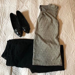 Gray and White Pattern Blouse