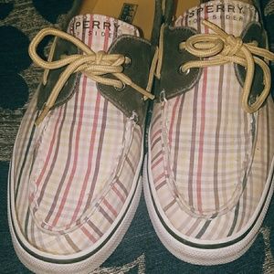Sperry Topsider multicolor canvas boat style shoes