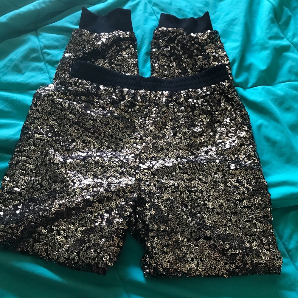 Gold sequin sweats