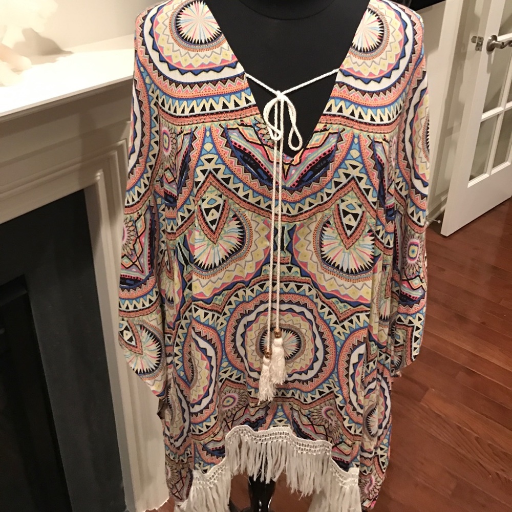 Swim coverup, multi color design