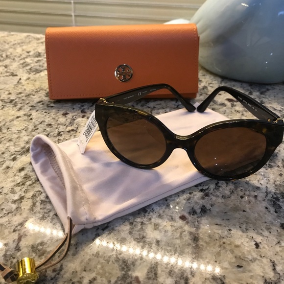 HPππTORY BURCH Cat Eye Tortoise Shell Sunglasses - Picture 5 of 5