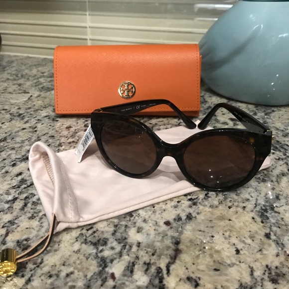 HPππTORY BURCH Cat Eye Tortoise Shell Sunglasses - Picture 4 of 5