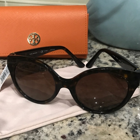 HPππTORY BURCH Cat Eye Tortoise Shell Sunglasses - Picture 1 of 5