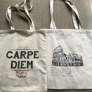 Canvas totes bought in Rome