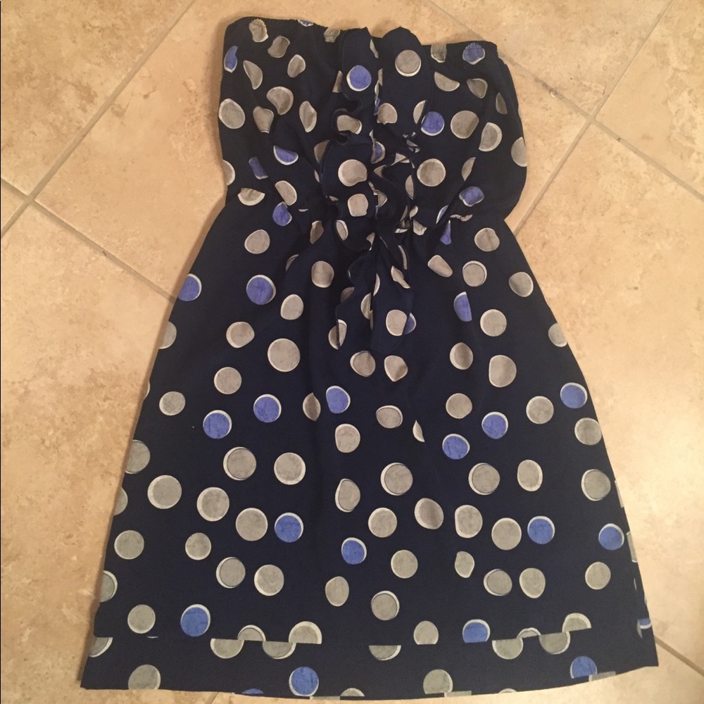 Banana Republic Strapless Polkadot Dress