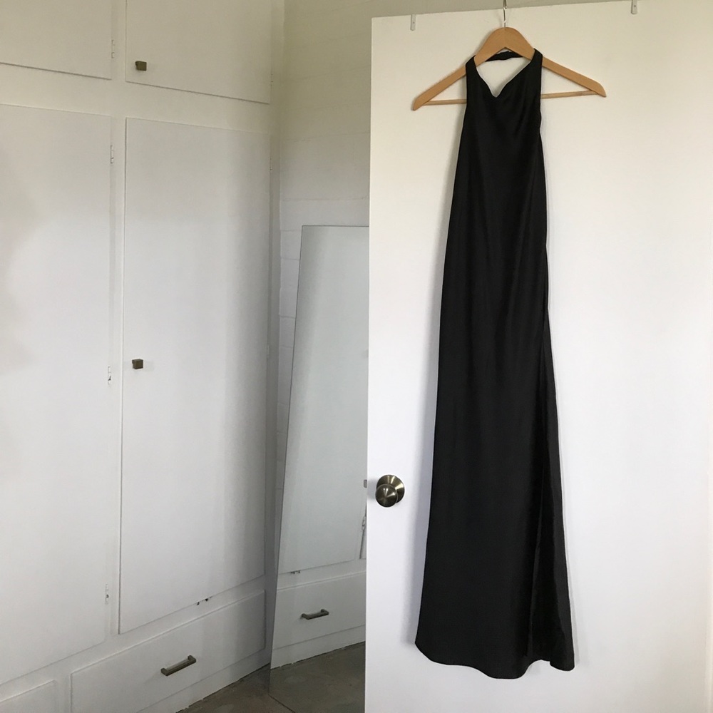 Marc Jacobs 100% silk black midi dress