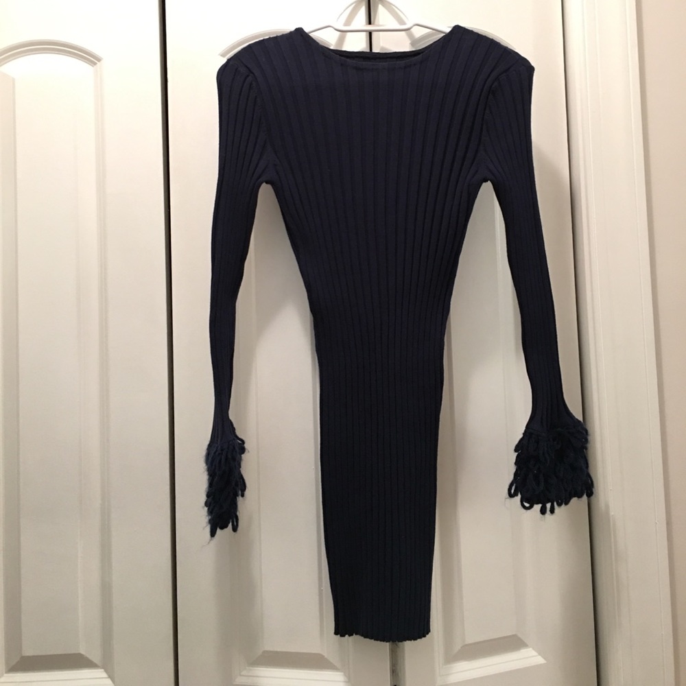 Dark navy dress size M spandex unique point wrist - Picture 4 of 7
