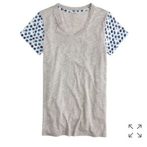 J. Crew floral sleeve tee