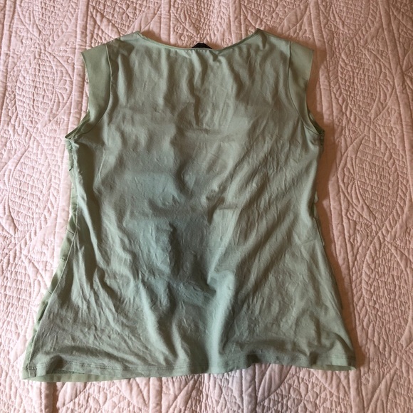 Pale Green Ruffled Blouse - Picture 4 of 7