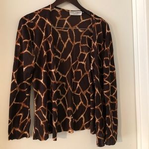 Dolce and gabbana animal print cardigan size 46