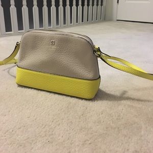 Yellow and tan Kate Spade bag