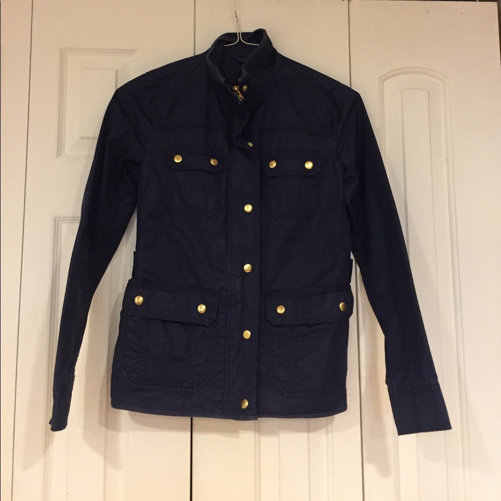 Jcrew dark blue military jacket