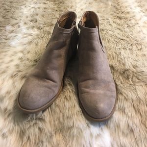 Taupe Suede Booties