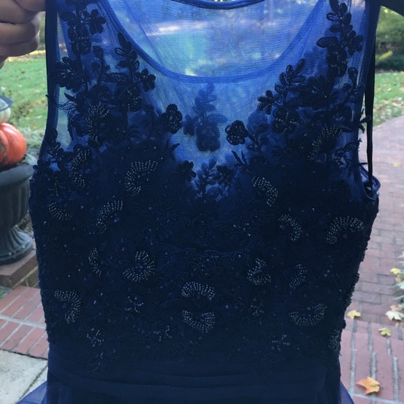 JVN by Jovani 47388 navy short homecoming dress - Picture 5 of 8